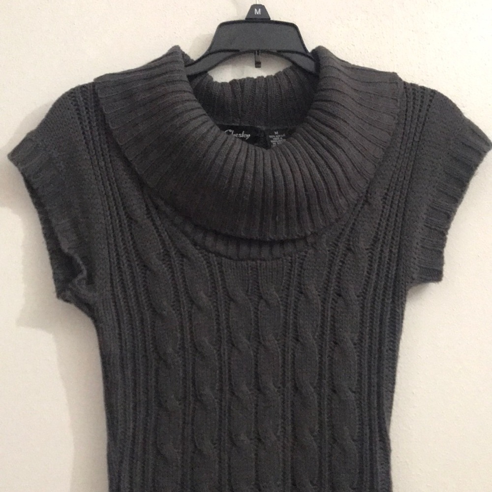 Grey sweater dress